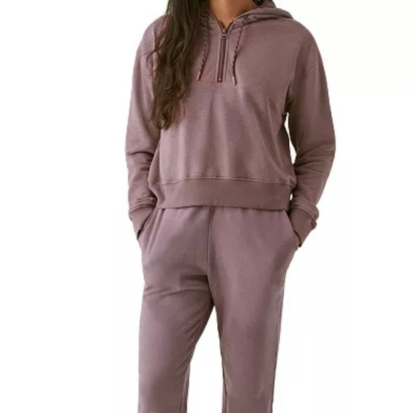 Women's Hibernate Half-Zip Hoodie Top Size Medium & X-Small Color Flint - Picture 2 of 6